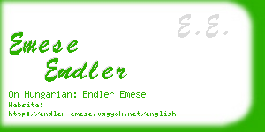 emese endler business card